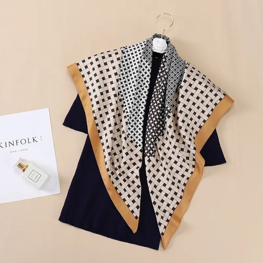 2/$30 NEW Colorful Painted Minimalist Printed Silky Fashion Scarf